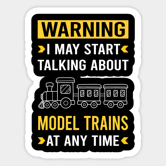 Warning Model Train Trains Railroad Railway Sticker by Good Day